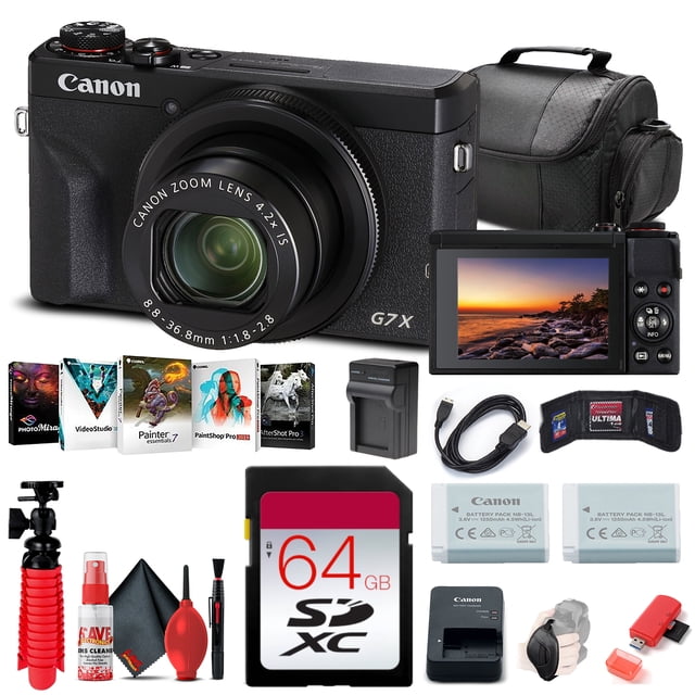Canon PowerShot G7 X Mark III Digital Camera (3637C001) + 64GB Card + More(International Model)
