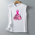 thumbnail image 4 of TIMIFIS Breast Cancer Ribbon Women's Racerback Tank Casual Sleeveless Printed Ladies Round Neck Blouses Tops T-Shirt - Fall/Winter, 4 of 5