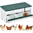 thumbnail image 2 of BeesClover Chicken Nesting Box Large Vented Hole, Metal Egg Laying Boxes with 3/4 Compartments Chicken Egg Box for Egg Collection, 2 of 6