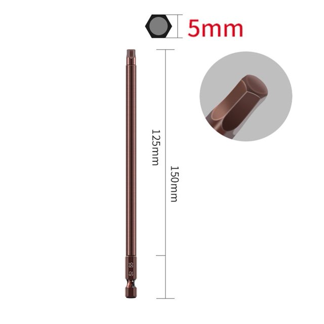 Embouts de Tournevis Magnétiques à Tête Hexagonale en Acier Allié 150Mm H1.5-H6 Outils Tournevis 5