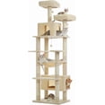 thumbnail image 1 of Large Cat Tree cm Cat Tower for Large Cats Cat Condo with Sisal-Cove Scratching Posts and Pads Padded Perch Dual Condo and Basket for Indoor Cats-Grey Small, 1 of 6
