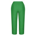 thumbnail image 5 of RXIRUCGD Women's Summer Comfortable Loose Wide Legged Fashion Solid Color Capris, Green, Size: L, 5 of 5