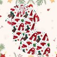 thumbnail image 5 of WEAIXIMIUNG Ensemble de Pyjama Décontracté pour Enfants de Noël Imprimé, Chemise à Col Boutonnée à Manches Courtes et Short, 2-3 Ans, 5 of 5