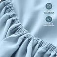 thumbnail image 4 of Bare Home Fitted Sheet - 22" Extra Deep Pocket - Premium 1800 Collection - Twin XL, Light Blue, 4 of 7