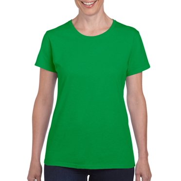 T-Shirt pour Femmes en Coton Épais, 3TG, Vert Irlandais