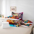 thumbnail image 5 of Ensemble de Douillette Complète Guitare Électrique - Ensemble Lit en Sac 7 Pcs Turquoise Butterfly Literie Complète, Notes de Musique Pop Rock Moderne Douillette Musicale avec Draps-Housses, Draps Plats, Taies d'Oreiller et Couvre-Oreillers, 5 of 5