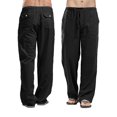 thumbnail image 4 of Faithtur Women´s Drawstring Pants, Summer Elastic Waist Solid Color Loose Lounge Pants with Pockets, 4 of 6