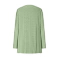 thumbnail image 4 of Timegard Cardigan for Women Eyelets Lightweight Open Front Long Sleeve Outwear Beach Cover Ups with Pockets, 4 of 6