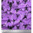 thumbnail image 1 of Soimoi Cotton Cambric Fabric Geometric Shapes & Scorpion Insects Printed Fabric 1 Yard 42 Inch Wide, 1 of 1