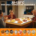 thumbnail image 4 of TOPRATED Large Splicing Electric Warming Tray (33x15 inch), Metal Foldable and Portable Heating Warmers Food Warming Mat for Kitchen,Parties, Buffet, Restaurant, Fam, 4 of 8