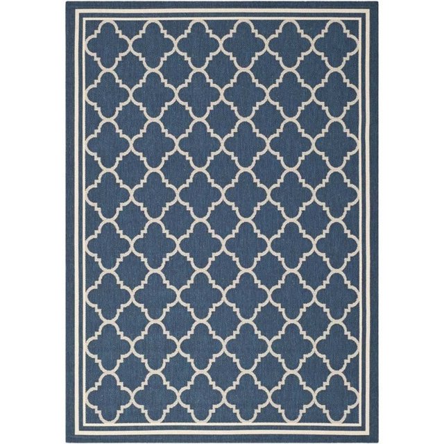 Safavieh Courtyard Navy Indoor Outdoor Rug - 5'3" x 7'7"