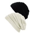 thumbnail image 1 of Tuque Tricotée pour Femmes (Lot de 2), Noir/ivoire, 1 of 1