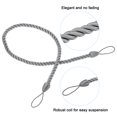 thumbnail image 4 of Unique Bargains Attaches de Rideaux, Lot de 6 Attaches de Rideaux Tressées avec Crochets à Vis et Boulons, Gris Argenté, 4 of 7