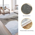 thumbnail image 4 of Modern Abstract Area Rug, Non-Shedding Living Room Bedroom Dining Home Office Crystal Velvet Carpet, 6.5' x 10', White / Gary, 4 of 8
