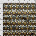 thumbnail image 2 of oneOone Silk Tabby Fabric Diamond & Swirl Ikat Print Fabric By Yard 42 Inch Wide, 2 of 4