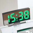 thumbnail image 3 of Bgsha 1PC Led Electronic Clock Desktop Clock Simple Alarm Clock Curved Screen Clock, 3 of 8