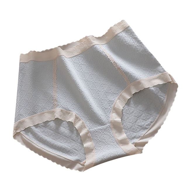 cfhntfmh Plus Size Panties for Women Soft High Waisted Full Coverage Briefs Breathable Color Block Seamless Underwear