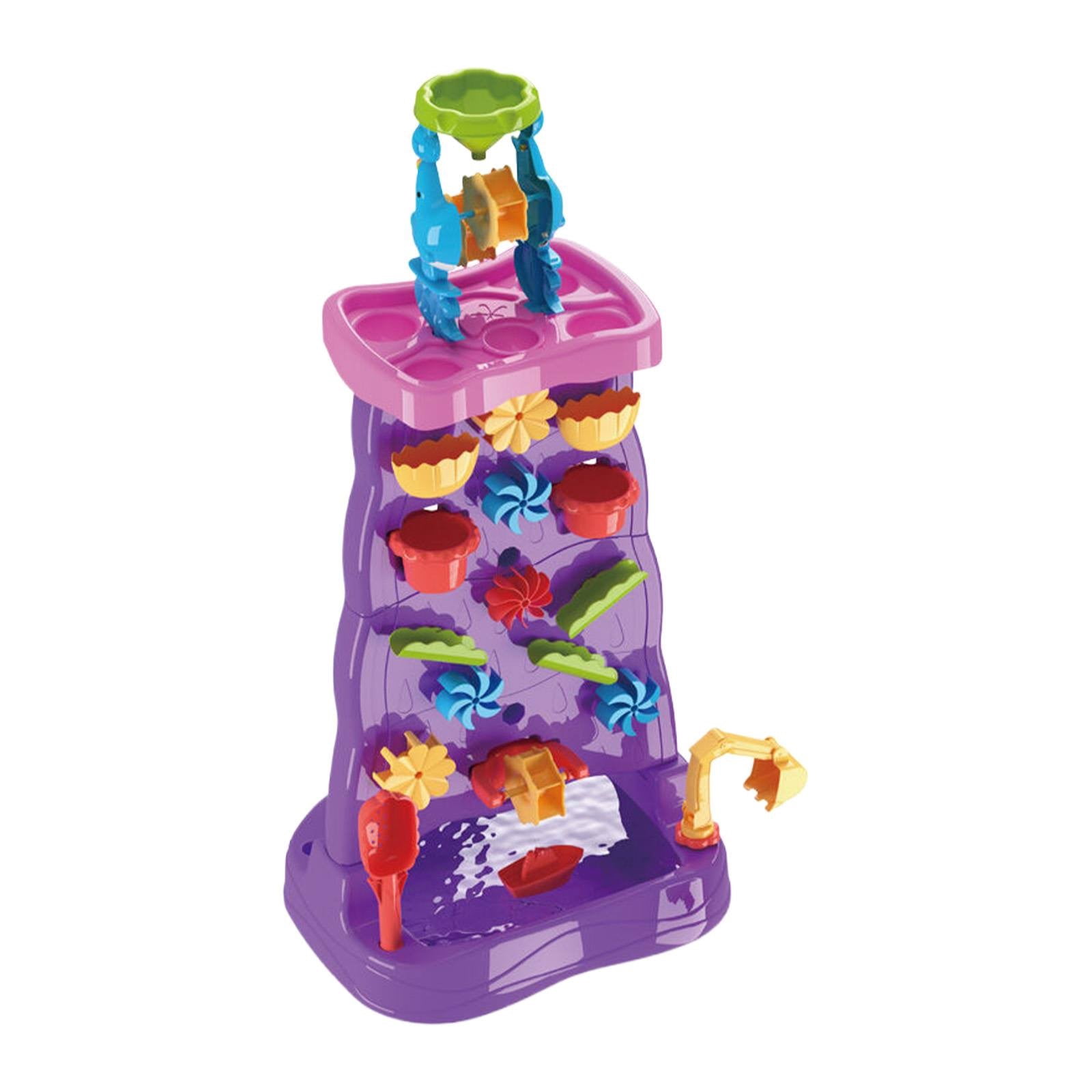 Table à Eau Et Sable VEVOR – 37 Accessoires, Cascade Double Face, Sensorielle, Pour Enfants 3 Ans+, Facile à Nettoyer
