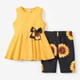 thumbnail image 1 of PatPat Sweet Girls 2pcs Plants and Floral Polyester/Cotton Set, 1 of 6