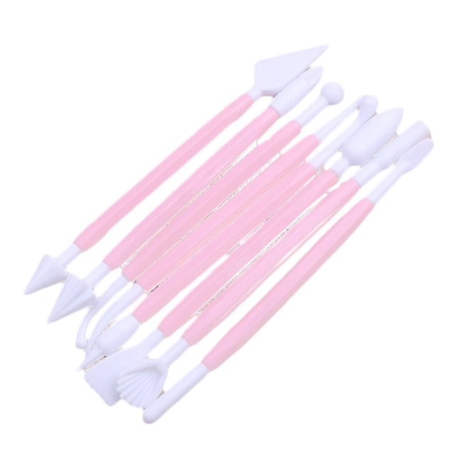 8PCS/Set Sugar Craft Fondant Cake Pastry Carving modelling tool Plastic Cutter Chocolate Decorating Clay Modelling Plastic Baking Tool