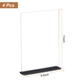 thumbnail image 2 of Acrylic Sign Holder 4 Pack, 8.5x11 Inches T Shaped Desktop Menu Display Stand Suitable for Restaurants, Office  Clear, 2 of 6