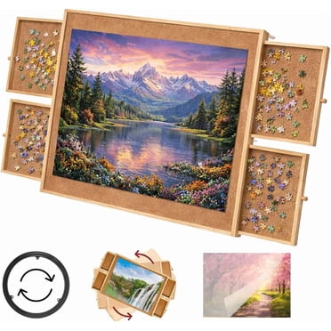 Tradeopia 1500 Pieces Rotating Puzzle Board with 4 Drawers and Cover