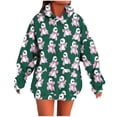 thumbnail image 3 of Horkkom Chandails à Capuchon d'Halloween pour Femmes Mode Décontractée Dames Hauts Imprimés à Manches Longues Blouse Chandails à Capuchon, 3 of 6