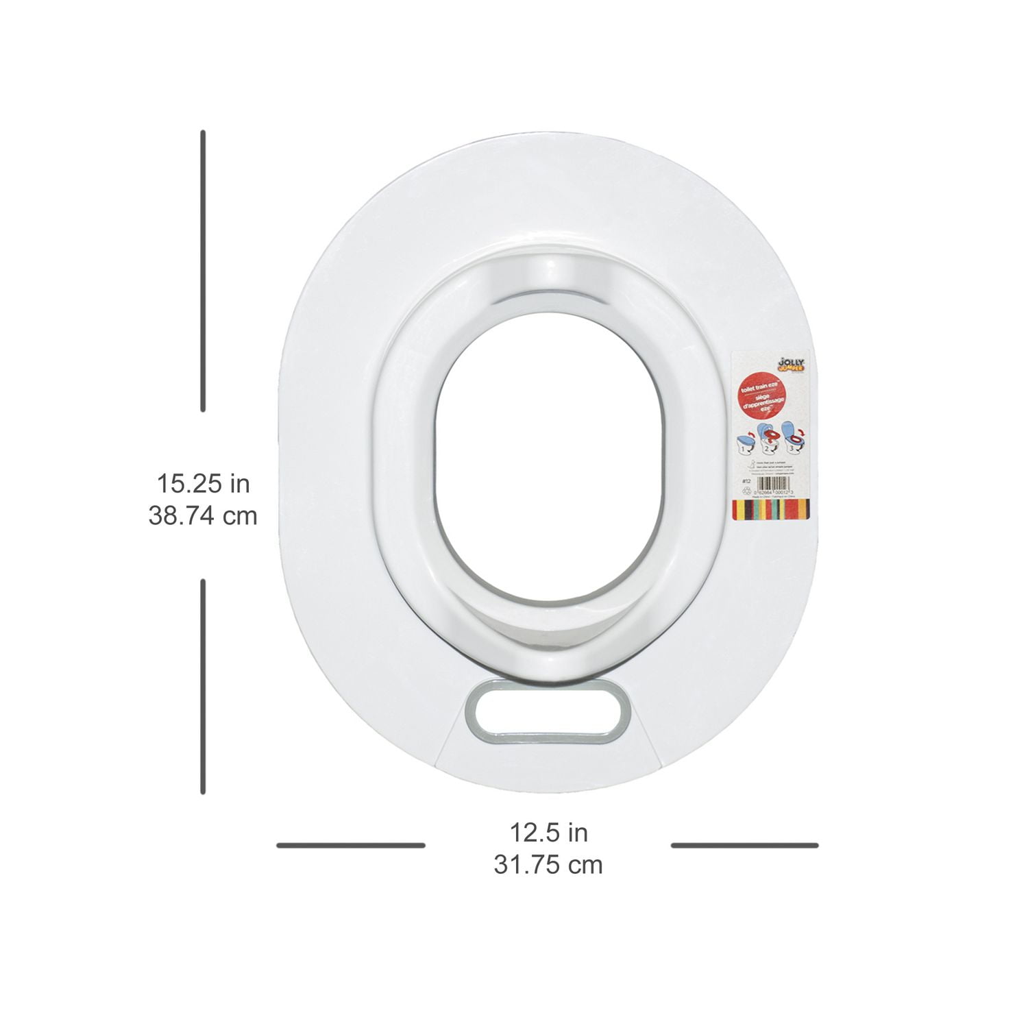 Jolly Jumper Toilet Train Eze | Siège d’apprentissage de la propreté pour tout-petits avec pare-éclaboussures intégré | Léger, portable et compatible avec la plupart des toilettes pour adultes