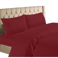 thumbnail image 1 of Home Collection 1200 Thread Count 100% Cotton Egyptian Quality Deep Pocket Stripe Sheet Set (California King, Burgundy), 1 of 1