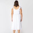 thumbnail image 2 of Devoted Women’s Plus size sleeveless midi dress with shoulder ruffle, 2 of 7