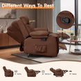 thumbnail image 3 of Lnsenfin Manual Small Recliner Chair for Small Spaces Linen Living Room,Brown, 3 of 6