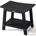 thumbnail image 1 of Shower Bench Seat for Inside Shower Poly Lumber Shower Stool for Shaving Legs Bathroom Shower Foot Rest with Storage Shelf Plastic Shower Chair Seat for with Adjustable Feet, 1 of 6