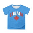 thumbnail image 1 of T-shirt à Manches Courtes pour Filles de la Fête du Canada, Col Rond d'Été, Coupe Décontractée, Chandails de Base, 1 of 4