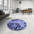 thumbnail image 4 of Ahgly Company Machine Washable Indoor Rectangle Transitional Sky Blue Area Rugs, 2' x 3', 4 of 7