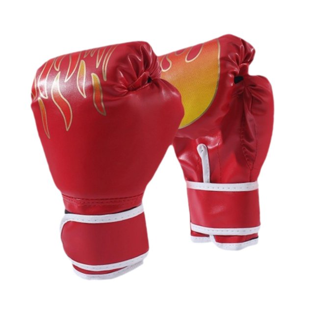 S SERENABLE Gants de Boxe Gants de Kickboxing Gants Absorbant les Chocs Gants d'Entraînement Gants de Sparring pour Grappling Sanda Muay Thai Sports Rouge pour Adultes