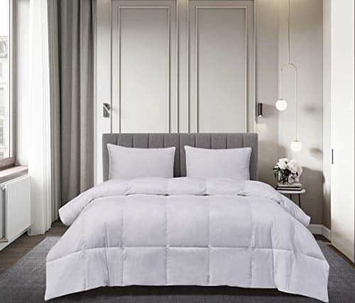 BlueRidge Home Fashion Goose Down and Feather Full-Queen in White Color Down Down Comforter,