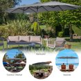 thumbnail image 4 of Patiojoy Parasol de Patio Double Face de 15 Pieds avec Base, Parasol de Marché Extra-Grand pour l'Extérieur, Gris, 4 of 8