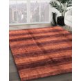 thumbnail image 2 of Ahgly Company Tapis d'Intérieur Carré Abstrait Orange Vif, 7 Pieds Carré, 2 of 6