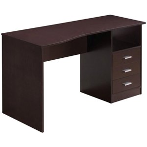 Scranton & Pays 3-Drawer Bureau informatique en bois avec plateau en Espresso/Wenge