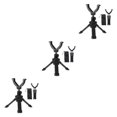 thumbnail image 3 of Ruiboury Durable Shooting Rest Tripod With 360掳 Rotation And Anti-corrosion Aluminum V Yoke V Yoke Stick Black 3Set, 3 of 6