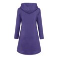 thumbnail image 5 of cfhntfmh Robes Chandails pour Femmes Confortables à Manches Longues Robe à Capuche Surdimensionnée Automne Douce Couleur Unie Robe Mini avec Poches, 5 of 5