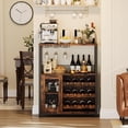 thumbnail image 2 of GloryStar Wine Bar Cabinet - Large Capacity Liquor Cabinet with Storage, Adjustable Shelves for Glassware, Sturdy MDF Construction, Easy Assembly Wine Rack Ideal for Dining Room Bar & Kitchen, 2 of 7