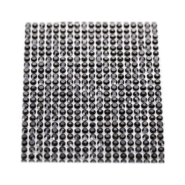 VONKY Crystal Rhinestone Ribbon Clothing Accessories Sticker Convenient Using Present Decoration Sheet with Shine Appearance Exquisite black 8double side tape