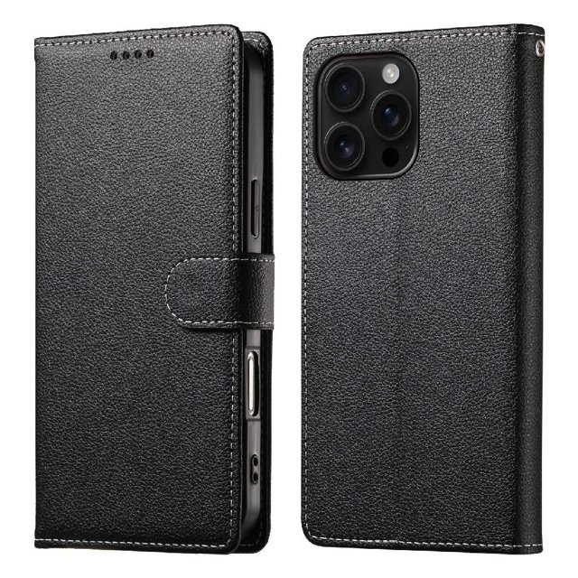 Case for FOXDOCK iPhone 16 Pro Max Wallet Case – Premium Leather, 3 Card Slots, Shockproof Protection