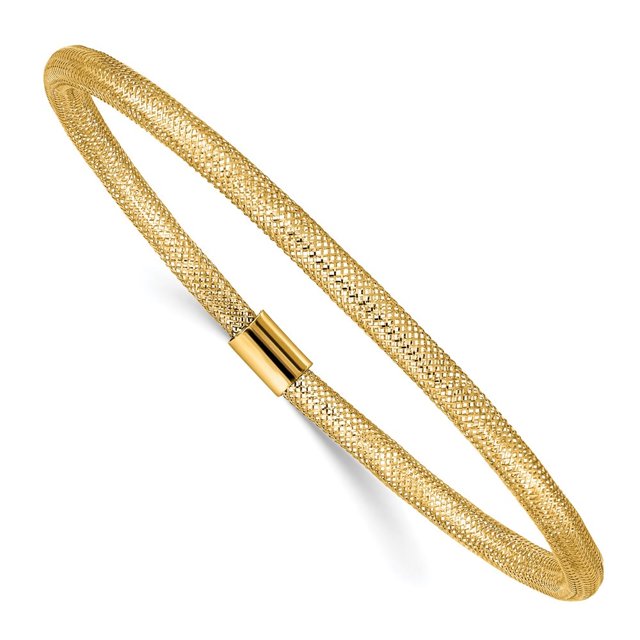 Diamond2Deal 10K Bracelet en Maille Extensible Or Jaune 7.25 Pouces pour Femmes
