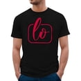 thumbnail image 2 of Chandails Mignons pour Couples Assortis, Imprimé de Lettres de la Saint-Valentin, Léger, Col Rond, Manches Courtes, T-Shirts Classiques, Coupe Ample, Confortable, Doux, Chemisiers pour Lui et Elle, Vêtements de Vacances, Noir m, 2 of 5