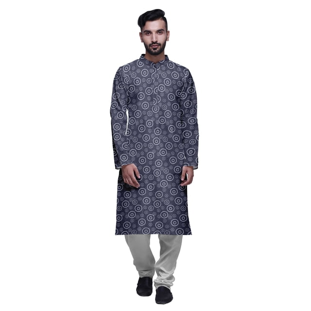 Atasi Designer Kurta Pajama For Men Printed Straight Kurta Set Summer Clothing