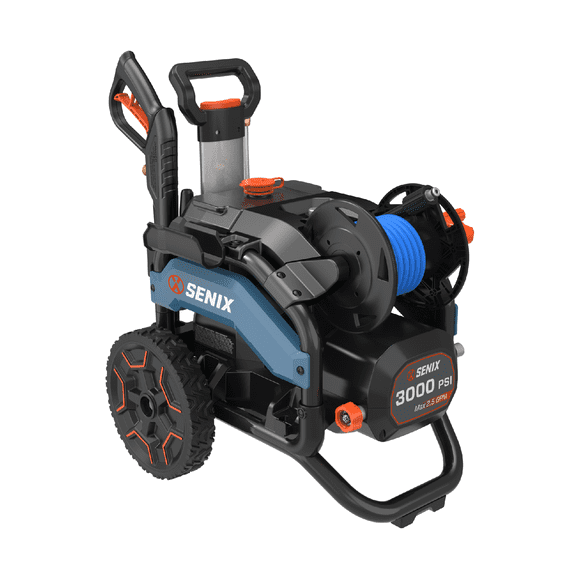 SENIX HPWE15-H1 3000 PSI at 2.3 GPM 15 Amp Corded Electric Cold Water Pressure Washer, 6 Quick-Connect Nozzles, Dual Detergent Tanks