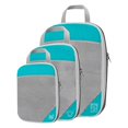 thumbnail image 3 of Cubes d'Emballage de Compression, Bagage Cabine Extensible Sac de Rangement de Voyage en Maille Femme et Homme Respirant Gain de Place Maintien Organisé 3 Pcs, 3 of 8