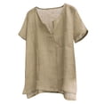 thumbnail image 1 of Shirts for Men, Mens Fashion Casual Pullover Simplicity Solid Color Short Sleeve V-Neck Blouses, 1 of 5